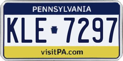PA license plate KLE7297