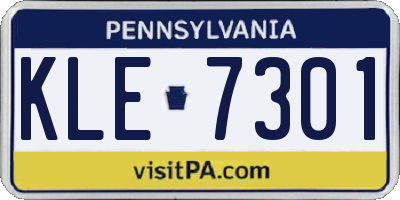PA license plate KLE7301