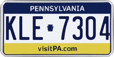 PA license plate KLE7304