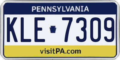 PA license plate KLE7309