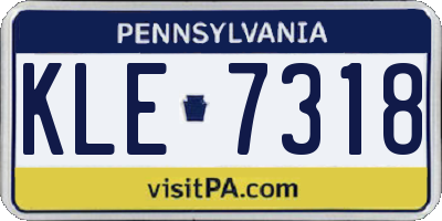 PA license plate KLE7318