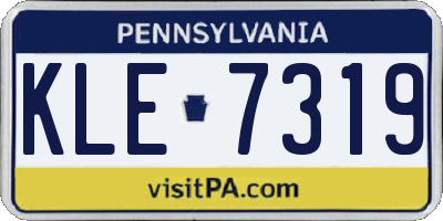 PA license plate KLE7319