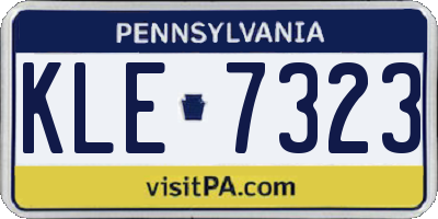 PA license plate KLE7323