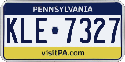 PA license plate KLE7327