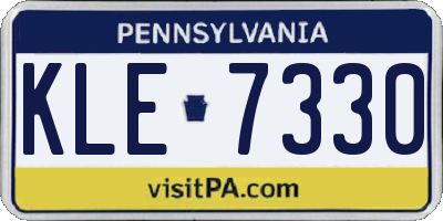 PA license plate KLE7330
