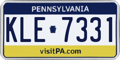 PA license plate KLE7331