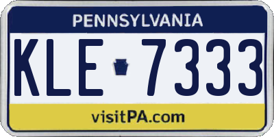 PA license plate KLE7333