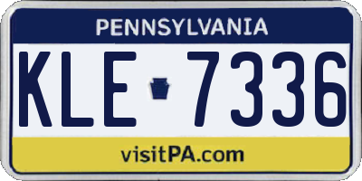 PA license plate KLE7336
