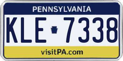 PA license plate KLE7338