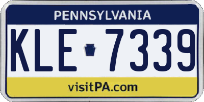 PA license plate KLE7339