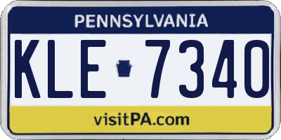 PA license plate KLE7340