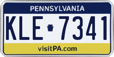 PA license plate KLE7341