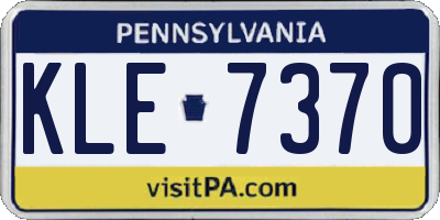 PA license plate KLE7370
