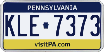 PA license plate KLE7373
