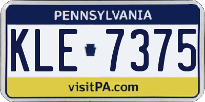 PA license plate KLE7375
