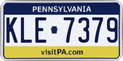 PA license plate KLE7379