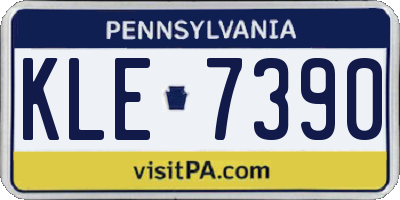 PA license plate KLE7390