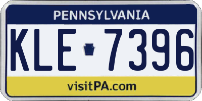 PA license plate KLE7396