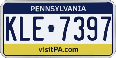 PA license plate KLE7397