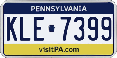 PA license plate KLE7399