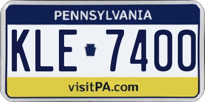 PA license plate KLE7400