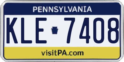 PA license plate KLE7408