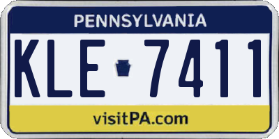 PA license plate KLE7411