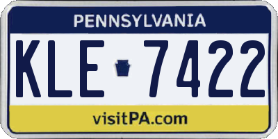 PA license plate KLE7422