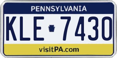 PA license plate KLE7430