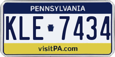 PA license plate KLE7434