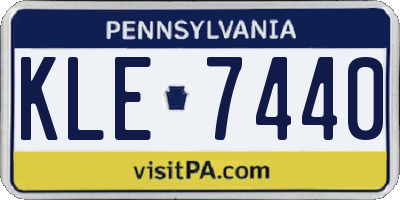 PA license plate KLE7440