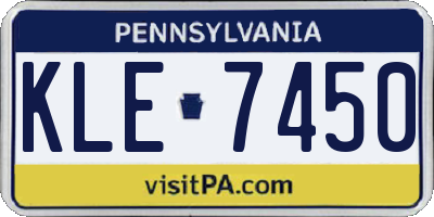 PA license plate KLE7450