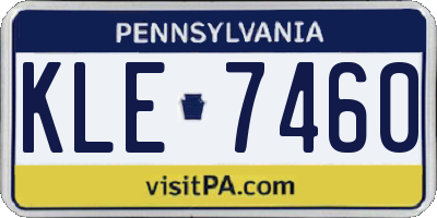 PA license plate KLE7460