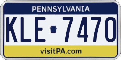 PA license plate KLE7470