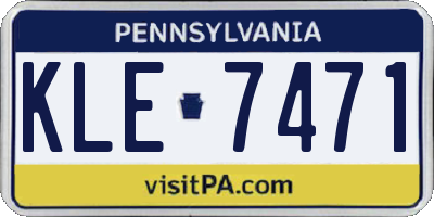 PA license plate KLE7471