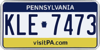 PA license plate KLE7473