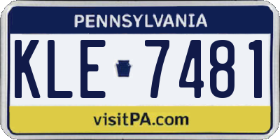 PA license plate KLE7481