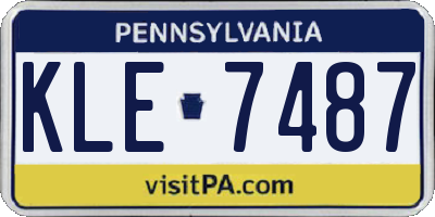 PA license plate KLE7487