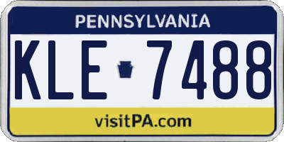 PA license plate KLE7488