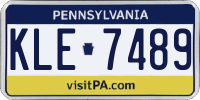 PA license plate KLE7489