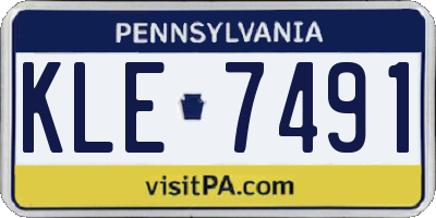 PA license plate KLE7491