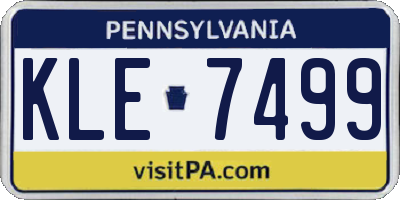 PA license plate KLE7499