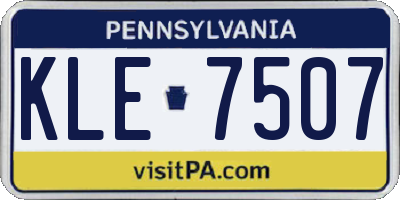 PA license plate KLE7507