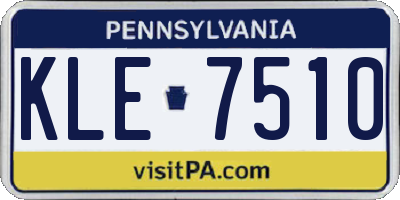PA license plate KLE7510