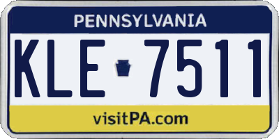 PA license plate KLE7511