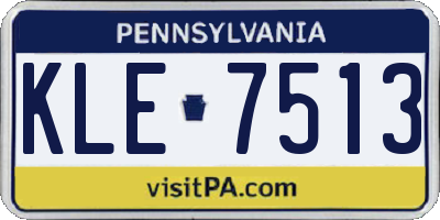 PA license plate KLE7513