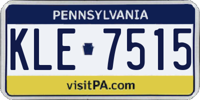 PA license plate KLE7515