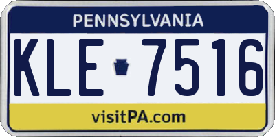 PA license plate KLE7516