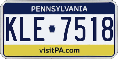 PA license plate KLE7518