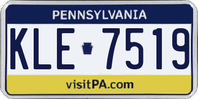PA license plate KLE7519